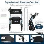 2-in-1 All-Terrain Rollator and Wheelchair Combo