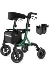MAXWALK Foldable Rollator with All-Terrain Wheels