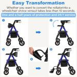 StrollAid 2-in-1 Rollator and Transport Chair