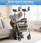 HOMLAND Lightweight Rollator Walker with Adjustable Arms