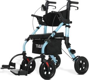 All Terrain 2-in-1 Rollator and Wheelchair – Blue