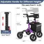 Lightweight All-Terrain Rollator Walker for Seniors