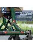 MAXWALK Foldable Rollator with All-Terrain Wheels