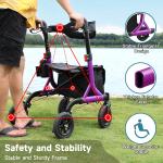 Lightweight All-Terrain Rollator Walker for Seniors