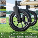 All-Terrain Foldable Rollator Walker with Seat