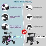 Lightweight All-Terrain Rollator Walker for Seniors