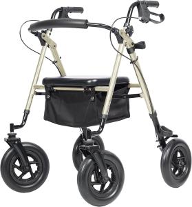 All-Terrain Rollator with 10” Wheels and Seat
