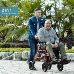 ELENKER 2-in-1 All-Terrain Rollator and Transport Chair