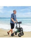 MAXWALK Foldable Rollator with All-Terrain Wheels