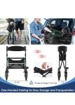 MAXWALK Foldable Rollator with All-Terrain Wheels