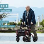 ELENKER 2-in-1 All-Terrain Rollator and Transport Chair