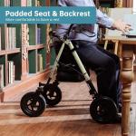 All-Terrain Rollator with 10” Wheels and Seat