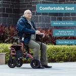 ELENKER 2-in-1 All-Terrain Rollator and Transport Chair