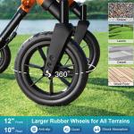 All-Terrain Folding Rollator Walker with Seat
