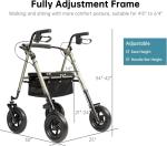 All-Terrain Rollator with 10” Wheels and Seat