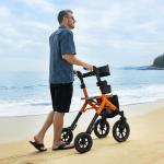 All-Terrain Folding Rollator Walker with Seat