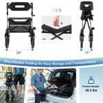 All-Terrain Foldable Rollator Walker with Seat