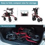 ELENKER 2-in-1 All-Terrain Rollator and Transport Chair