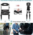 All-Terrain Carbon Ultralight Rollator with Rubber Wheels
