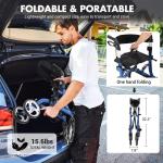 Foldable All-Terrain Rollator Walker with Seat