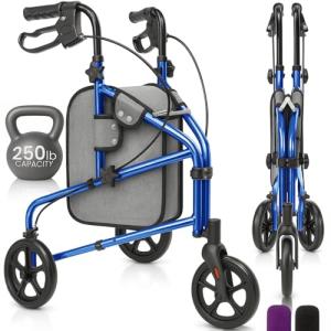 Vive Mobility Lightweight 3-Wheel Rollator for Seniors
