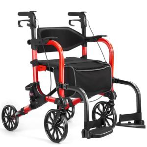 Flyingjoy 2-in-1 Heavy Duty Rollator Walker