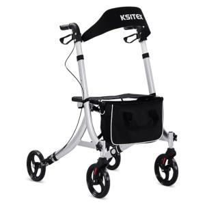 Lightweight Rollator Walker with Seat and Backrest