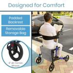 Vive Tall All-Terrain Rollator Walker with Seat
