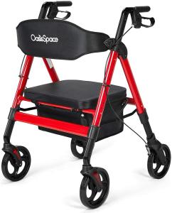 OasisSpace Bariatric Rollator Walker with Large Seat