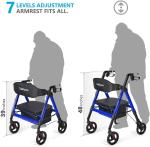 OasisSpace Heavy Duty Bariatric Rollator Walker