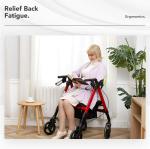 OasisSpace Bariatric Rollator Walker with Large Seat