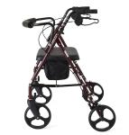 Medline Bariatric Rollator, 500 lb Capacity, Burgundy