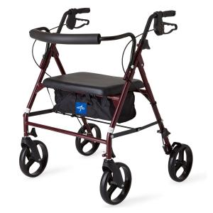 Bariatric Rollator, 500 lb Capacity, Burgundy