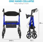 OasisSpace Heavy Duty Bariatric Rollator Walker