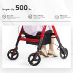 OasisSpace Bariatric Rollator Walker with Large Seat