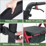 Lightweight Folding Rollator for Seniors - Heavy Duty