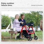 OasisSpace Bariatric Rollator Walker with Large Seat