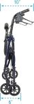 Ultralight Carbon Rollator Walker with Seat and Wheels