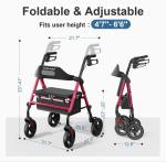 Lightweight Adjustable Carbon Rollator Walker