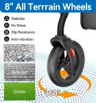 Heavy Duty 500lb Bariatric Rollator with Wide Seat
