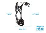 NOVA Mighty Mack Heavy Duty Rollator Walker 500 lb Weight Capacity, Blue