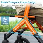 All-Terrain Rollator Walker with 12inch Rubber Wheels, Seat & Backrest, Foldable