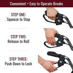DMI Rollator Heavy Duty Walkers For Seniors | FSA and HSA Eligible | Extra Wide Seat and Backrest| Walkers For Seniors With Seat Foldable | 375 Lbs Capacity, Titanium
