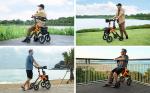 All-Terrain Rollator Walker with 12inch Rubber Wheels, Seat & Backrest, Foldable