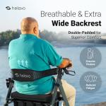 Helavo Bariatric All Terrain Walker - Extra Wide Heavy Duty Outdoor Rollator for Seniors - 500 lbs Weight Capacity