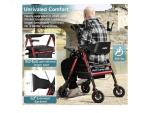 2025 StrollAid 2 In 1 Rollator Walker Transport Chair Heavy Duty 450 Lbs ..