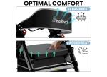 BlessReach Heavy Duty Rollator Walker For Seniors Wide Seat Backrest 450lbs...
