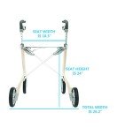 byAcre Ultralight Carbon Comfort Rollator - White