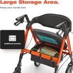 2026 OasisSpace Heavy Duty Pneumatic Rollator Walker 450 LBS
