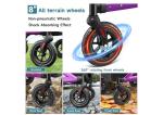 MAXWALK All-Terrain Rollator Walker Non-Pneumatic Tire 8inch Wheels Purple